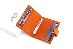 Leather Mens Front Pocket Wallet Card Wallet Small Slim Wallet Change Wallet for Men