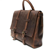 Vintage Leather Mens Briefcase Messenger Bag Handbag Shoulder Bag for men