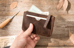 Leather Mens Card Holders Slim Front Pocket Wallet Coin Wallet for Men