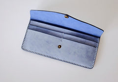 Handmade LEATHER Womens Long Wallet Leather Envelope Long Wallet FOR Women