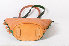 Handmade Genuine Leather Shopper Bag Bucket Bag Shoulder Bag Purse For Women - EverHandmade