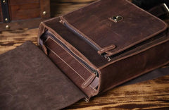 Vintage Brown Leather Mens Backpack Satchel Backpack School Backpack for men