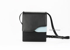 Stylish Leather White Black Womens Shoulder Bag Crossbody Bag Purse for Women