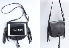 Stlyish WOMENs LEATHER Tassels Shoulder Bag Saddle Crossbody Purse With tassels