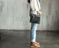 Vintage WOMENs LEATHER Tassels Shoulder Bag Handmade Crossbody Purse With tassels