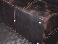 Vintage Leather Mens Large Weekender Bag Travel Bag Duffle Bag
