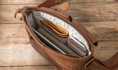 Cool Small Leather Vintage Mens Messenger Bag Shoulder Bags  for Men
