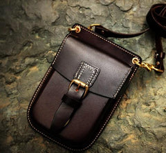 Leather Belt Pouches Mens Small Cases Waist Bag Hip Pack Belt Bag Fanny Pack Bumbag for Men