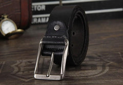 Genuine Leather Punk Rock Biker Trucker Mens Belt Men Black Coffee Belt for Men