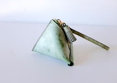 Cute Triangular LEATHER Womens Small Coin Wallet Leather Change Small Wallet FOR Women