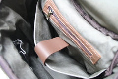 Mens Leather Barrel Backpack Cool Travel Bag Weekender Bag for men