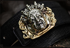 Handmade Black Leather Mens Belts Cool Black Leather Men Belts for Men