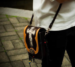 Leather Belt Pouch Mens Small Cases Waist Bags Hip Pack Belt Bags for Men