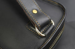 Genuine Black Leather Mens Cool Sling Pack Chest Bag Sling Bag Crossbody Pack for men