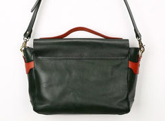 Green Leather Mens Briefcase Messenger Bag Handbag Shoulder Bag for men