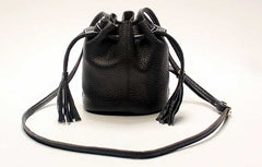 Mini LEATHER WOMEN Barrel Bag Small Bucket Purse SHOULDER Purses FOR WOMEN