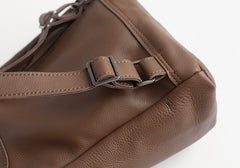 Vintage Soft LEATHER WOMEN Bucket Backpack School Backpack FOR WOMEN