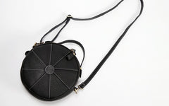 Fashion Womens Leather round purse circle bag circle handbag round handbag for women