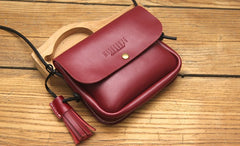 Cute LEATHER WOMEN Mini SHOULDER BAG Tassels Small Crossbody Purses FOR WOMEN