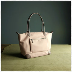 Womens Light Pink Nylon Shoulder Tote Medium Pink Nylon Handbag Purse for Ladies