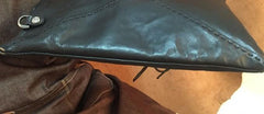 Genuine Leather Braided Mens Clutch Cool Slim Shoulder Bag Zipper Clutch Wristlet Wallet for Men