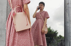 Stylish Pink Leather Womens Handbag Work Bag Purse Shoulder Bag for Women