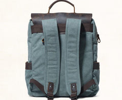 Cool Gray Canvas Travel Backpack Mens Canvas Backpack Canvas School Bag for Men