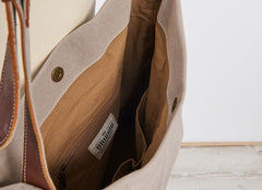 Mens Canvas Gray Cool Bucket Courier bag Messenger Bag Canvas Side Bag for Men