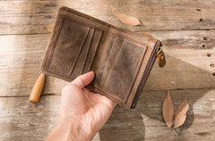 Cool Canvas Mens Small Wallet Bifold Vintage billfold Wallets for Men