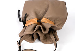 Handmade Genuine Leather Shopper Bag Bucket Bag Shoulder Bag Purse For Women - EverHandmade