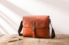 Cool Leather Mens Small Messenger Bag Side Bag Shoulder Bags for Men