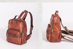 Handmade Genuine Leather Travel Bag Backpack Bag Shoulder Bag Leather Purse For Women
