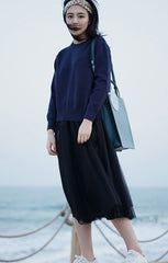 Stylish Leather Purple Blue Womens Tote Handbag Purse Shoulder Bag for Women