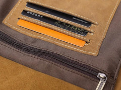 Vintage Unique Cool Leather Small Messenger Bag for men Shoulder Bag for men