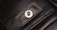 Cool Coffee Small Mens Leather Side Bag Messenger Bag Shoulder Bag for Men