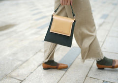 Stylish Leather Dark Green Womens Handbag Crossbody Bag Purse Shoulder Bag for Women
