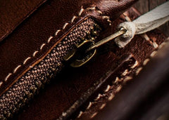 Handmade Leather Tooled Skull Indian Chief Biker Wallets Mens Cool billfold Chain Wallet Trucker Wallet with Chain