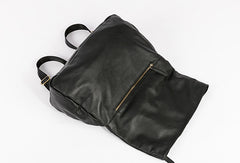 Handmade Genuine Leather Backpack Bag Shoulder Bag Black Women Leather Purse - EverHandmade