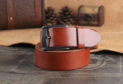 Genuine Leather Punk Rock Biker Trucker Mens Belt Men Black Coffee Belt for Men