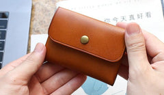 Leather Mens Front Pocket Wallet Small Wallet Card Wallet Change Wallets for Men