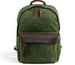 Waxed Canvas Leather Mens Camera Backpack Canvas Travel Backpack Canvas Camera Backpack for Men