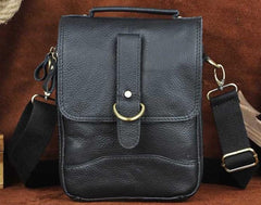 Cool Vintage Leather Mens Small Side Bag Messenger Bag Shoulder Bags for Men