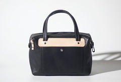 Handmade Leather Black Womens Handbag Fashion Shoulder Bag for Women