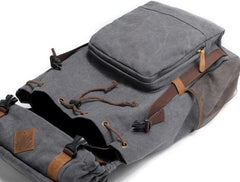 Cool Waxed Canvas Mens Hiking Backpacks Canvas Travel Backpack for Men