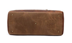 Mens Waxed Canvas Leather Weekender Bag Canvas Large Travel Bag for Men