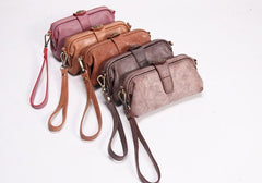 Vintage LEATHER Womens Wristlet Bag Change Long Wallet FOR Women