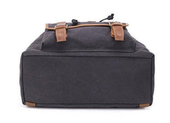 Waxed Canvas Leather Mens Backpack Canvas Travel Backpacks Canvas School Backpack for Men