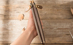 Cool Canvas Leather Mens Bifold Long Cards Wallet Long Wallet for Men