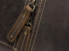 Vintage Leather Small Messenger Bag for men Shoulder Bag for men