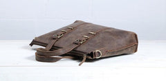 Cool Coffee Leather Mens Briefcase Work Bag Laptop Bag Business Bag for Men